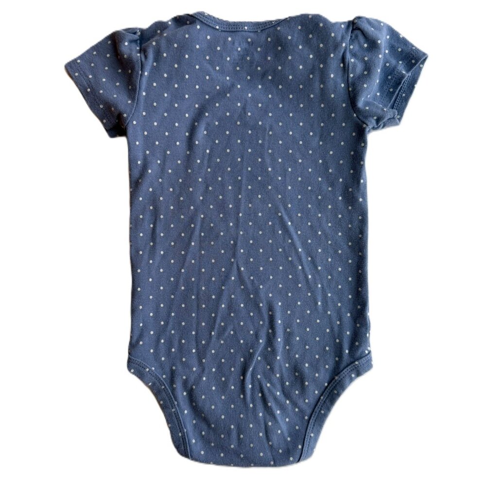 3/$21 | Baby Girl 18M Summer Short Sleeve Bodysuits, Set of 3 Blues and Grays - Picture 13 of 13